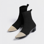 Kevadised ja s&uuml;gisesed naiste poolsaapad Moodsad terava otsaga l&uuml;hikesed saapad Suures suuruses libisemiskindlad kummist p&otilde;hjaga kootud sokid saapad 34