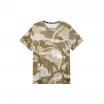 Nike Dri-Fit Miler Camo Kiiresti kuivav Jooksus&auml;rk &Uuml;mmarguse kaelusega L&uuml;hikeste varrukatega Meeste Topid Tawny FD4053-242 L