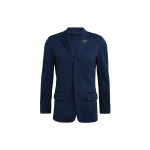 Adidas Originals X Human Made Koost&ouml;&ouml; S&uuml;damiku Tikandiga Logo &Uuml;hev&auml;rviline Kitsa L&otilde;ikega &Uuml;he Rinnaga Bleiser Meeste Bleiser Tumesinine GR3715 XS