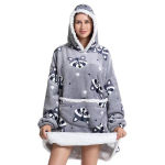 S&uuml;gis-talvine kunstlambavillane athleisure soe TV-tekk vanemate daamide pl&uuml;&uuml;sist mugav pehme hommikumantel soe kohev hommikumantel Adult Average Size gray