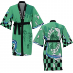 Demon Slayer Kimono - Tanjiro ja Nezuko stiilis unisex haori mantel Free size Kid