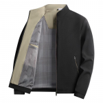 Jakk Meeste S&uuml;gis Senior Sense Keskealistele ja eakatele P&uuml;stikrae Tuulekindel isa Juhuslik &auml;rimeeste mood mitmek&uuml;lgne top 5XL must