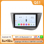 Hizpo Snapdragon 6115 Intelligentne autoraadio Seat Leon MK2 2005-2012 jaoks Intelligentsete s&uuml;steemidega Carplay GPS-navigatsioon Stereo Android Auto 2din BT 4G QS1 8Core 3G 32G