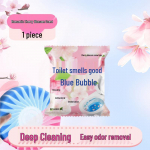 Kirsi&otilde;ite l&otilde;hnaga kahev&auml;rviline sinine mulliga tualettpoti puhastus- ja desodoreerimisplokk