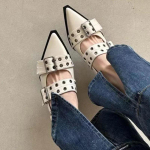 Uued naiste paksude talladega sandaalid Suvekingad Moodsad keskmise kontsaga Terava ninaga Peokleidid Br&auml;ndi Vabaajajalatsid Naiste sussid Zapatos 35
