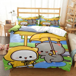 Armas Bubu Dudu multikas karu panda tekikate Kawaii voodipesukomplektid pehme tekikate ja padjap&uuml;&uuml;rid &uuml;he-/kahekohalised/kuninganna/kuninga poisid 70x133cm 2pcs