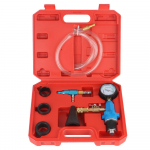 Veoauto Jahutuss&uuml;steemi Vaakum&otilde;hutus Jahutusvedeliku T&auml;itmine Tankimine Antifriis T&auml;itmine Manomeetriga Voolik Tihendusr&otilde;ngas Garaažit&ouml;&ouml;riistad punane