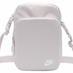 Nike Heritage nailonist pol&uuml;esterrist ristkorralik kott, &otilde;lakott Tavaline unisex plaatinalilla ja tipuvalge vabaajakott DB0456-019