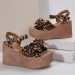 Naiste Kiiludega Sandaalid Suvekingad Naistele Sandaalid Suvekingad Chaussures Femme Platvormsandaalid Zapatos Mujer 2024 Trend 35 leopardimustriline v&auml;rv