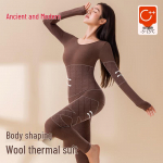 Women's Wool Blend Thermal Underwear Set One Size (80-130 lbs)
