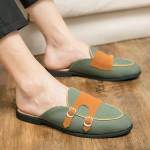 Meeste poole sussid meestele Kivist luksuslikud mokassiinid Zapatillas Hombre Vabaaja kingad Sapato Social Masculino Mules 38 roheline