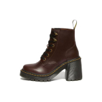dr. Martens Nahast &Uuml;mar Ninaga Paeladega Paksude Kontsadega Pahkluusaapad Naiste saapad Tumehall 31758201 38