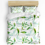 Roheline Leht Ginkgo Tekikott Voodi Voodipesu Komplekt Kahekohaline Kodutekstiil Tekikate Padjap&uuml;&uuml;rid Magamistoa Voodipesu Komplekt (Lehte ei ole) EU single(135x200cm)