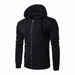 S&uuml;gis Meeste Pusad Pikkade Varrukatega Jakk Kapuutsiga Lukuga Jakk Meeste Kapuutsiga Pusad Sweatshirt Slim Fit Meeste R&otilde;ivad XXXL must