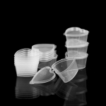 10 tk &uuml;hekordselt kasutatav plastikust s&auml;ilituskonteiner s&uuml;damekujuline kastmetassiga toidukarp kaanega pigmentv&auml;rvikarp k&ouml;&ouml;gitarvikute jaoks