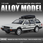 Diecast 1:32 VW SANTANA Kombi Sulamist Auto Mudel Heli ja Valgusega Laste Poisi S&uuml;nnip&auml;evakingitus M&auml;nguautod Miniatuurne Voiture valge