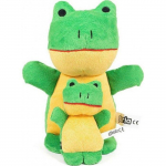 Peluche pour chien - GLORIA - Rafiki Grenouille - 20 cm - Polyester - Caoutchouc EVA roheline