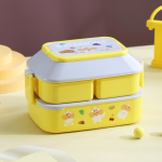 Kawaii kaasaskantav s&ouml;&ouml;gikarp t&uuml;drukutele koolilastele plastikust piknikule Bento Box mikrolaineahju toidukarp koos lahtritega hoiukonteinerite S-no 3D stick