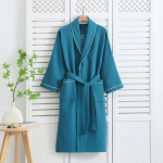 Unisex Vahvlikootud Puuvillane Hommikumantel Kevadeks/Suveks - Kerge Yukata Stiil Meestele ja Naistele. M
