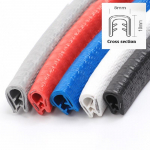 5/10M autoukse kokkup&otilde;rkevastane riba teraskettaga p&otilde;rkeraua servaga kriimustuskaitseriba tihenduskaitse, stiilne auto Grey 1M