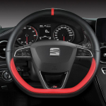 Mikrofiibernahast Auto Roolikate Libisemisvastane 38cm Seat Tarraco Arona Ateca Ibiza Toledo Mii Leon Arosa Exeo ST FR jaoks BEIGE O SHAPE