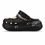 Crocs Crush Clog ZR Cool Cross Gooti Kett Armastus K&auml;sitsi Maalitud Klassikaline Mitmek&uuml;lgne Augudega Jalan&otilde;ud Unisex Must 39-40 must