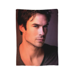 Damon Salvatore Vampire Diaries Tekid Flanell Tekstiil Kaunistus Multifunktsionaalne Soe Visketekk Voodi Reisimine Pl&uuml;&uuml;s &Otilde;huke Tekk 50x60in