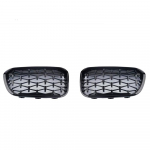 Diamond style fashion Front Grill for BMW F20 F21 2015- 118i 120i 125i m140i Gloss Black Silver Grills must