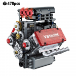 V8 Mootori Tehnik Ehituskomplekt 478 tk Motoriseeritud Mehaaniline Mudelauto Komplekt DIY Projekt J&otilde;ulukink S&uuml;nnip&auml;evakink Meestele 478pcs