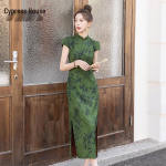 Uus Hiina stiilis Qipao keskmise pikkusega kleit M