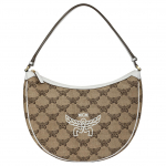 MCM Himmel Lauretos Logo Tikitud Messingist Riistad Jacquard-kangast Hobo &Otilde;lakott Keskmine Beež Naiste kotid MWHFSAC03IN001 Basic Set (Bag+Dust Bag)