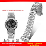 Muudetud roostevabast terasest kellarihm Casio g-shock GA-100/110/120 GM-110/700 GA-700 DW-5600 jaoks Muudetud metallk&auml;ev&otilde;ru meestele 16mm