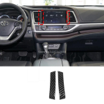 For Toyota Highlander 2015- Car Carbon Fiber Color Interior Decoration Cover window lift swtich gear shift panle Accessories center air strip gray