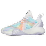 ANTA Bubble Bomb Basketball Shoes Men's Low top Ivory White/Fluorescent Aqua/Light Rainbow Pink 112211603Q-5 43