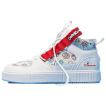 Doraemon x Anta Slip Resistant Cushioning Abrasion Resistant High top Skateboard Shoes Women's White Red 92938007-10 38.5