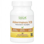 Super Nutrition, Akkermansia 30 miljardit, past&ouml;riseeritud A. Musiniphylla, 30 k&ouml;&ouml;giviljakapslit
