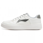 Li Ning Floating Boat Slip Resistant Cushioning Abrasion Resistant Low top Skateboard Shoes Men's White Gray AGCS419-5 43.5