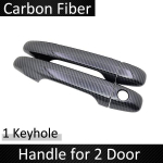 For Toyota iQ AJ10 10 Car stickers Front Real Door Handle Chrome Carbon Cover 2008 2009 2010 2011 2012 2013 2014~2015 Right Left Carbon no button