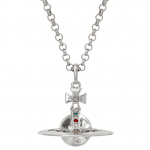 Vivienne Westwood Uus V&auml;ike 3D Saturn Klaas Messing Kristall Kaelakee Unisex kaelakee H&otilde;be 6302009602P019 Box