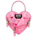Moschino T&auml;ispuhutava Efektiga S&uuml;da Mootorratta Disain S&uuml;nteetilisest Nahast S&uuml;da Kott &Otilde;lakott Crossbody K&auml;ekott Naiste kotid Roosa AEF2312A730382061206 Basic Set (Bag+Dust Bag)