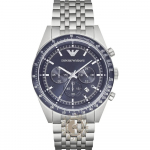 Emporio Armani Tazio XLarge Sinine Roostevabast Terasest Meeste Kvarts Kronograaf AR6072 sinine