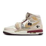 Jordan Legacy 312 Ink Wash Landscape, Cute Panda Slip Resistant Abrasion Resistant High top Vintage Basketball Shoes IB4914-161(Team56-) 35.5
