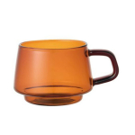 KINTO SEPIA Mikrolaineahju ja n&otilde;udepesumasina 21740 Tass, 270ml, Merevaiguv&auml;rvi, Kuumakindel Klaas, Ohutu, Kingitus, merevaigukollane