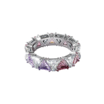 Swarovski Matrix trapetsikujuline l&otilde;ige imitatsioonkristall 925 h&otilde;bedast s&otilde;rmus Naiste s&otilde;rmus 5608531 58