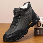 Talvised T&ouml;&ouml;saapad Meestele V&auml;litingimustes Matkamine Nahast Soojad Karusnahaga Vooderdatud Lumesaapad K&otilde;rge S&auml;&auml;rega Jalan&otilde;ud Meeste Paeltega Libisemiskindlad Veekindlad Matkasaapad 38 hall v&auml;rv