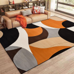 P&otilde;hjamaise stiiliga abstraktne vaip, moodsa geomeetriaga, libisemiskindel p&otilde;randamatt, pehmed vaibad elutoa, magamistoa sisustuseks, diivani, kohvilaua juurde 60*90cm orange