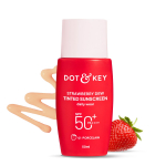 Dot & Key Maasikakaste toonitud p&auml;ikesekaitsekreem SPF 50+ Pa++++ - 01 Portselan In-Vivo testitud | igap&auml;evaseks kasutamiseks, helendab & kaitseb nahka, &uuml;likerge,