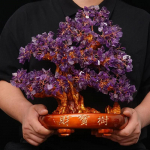 Looduslik amet&uuml;sti t&scaron;akrakristallipuu tervendavate omadustega-Bonsai Feng Shui rahapuu positiivse energia, &otilde;nne ja rikkuse jaoks-14