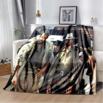 Graafiline beebitekk Terence Hill ja Bud Spencer Pehme Kodu Magamistuba Voodi Kontori Kate Dekoor Mugav visketekk Lapsed 130x150cm gray