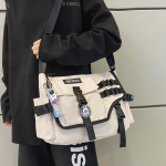 Naiste l&otilde;uendist crossbody kotid Nailonist meeste postiljoni &otilde;pilase &otilde;lakott messenger kott suur portfell moekas raamatukott suured k&auml;ekotid Excluding pendants valge